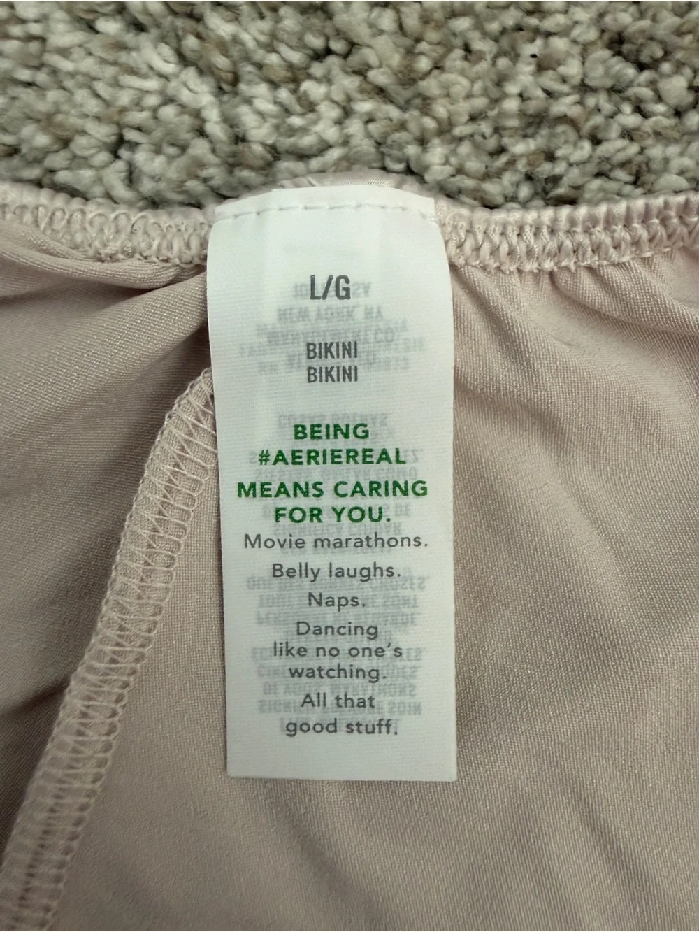 aerie Satin Ruffle Bralette & Bikini Set - Blush Pink
